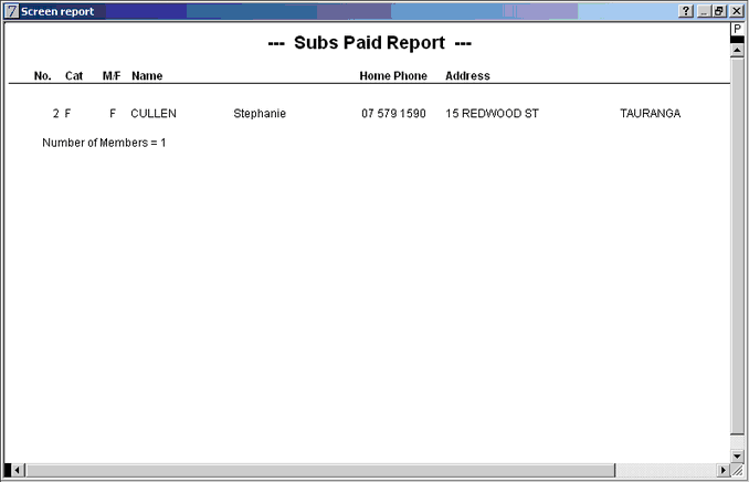 subs paid report example